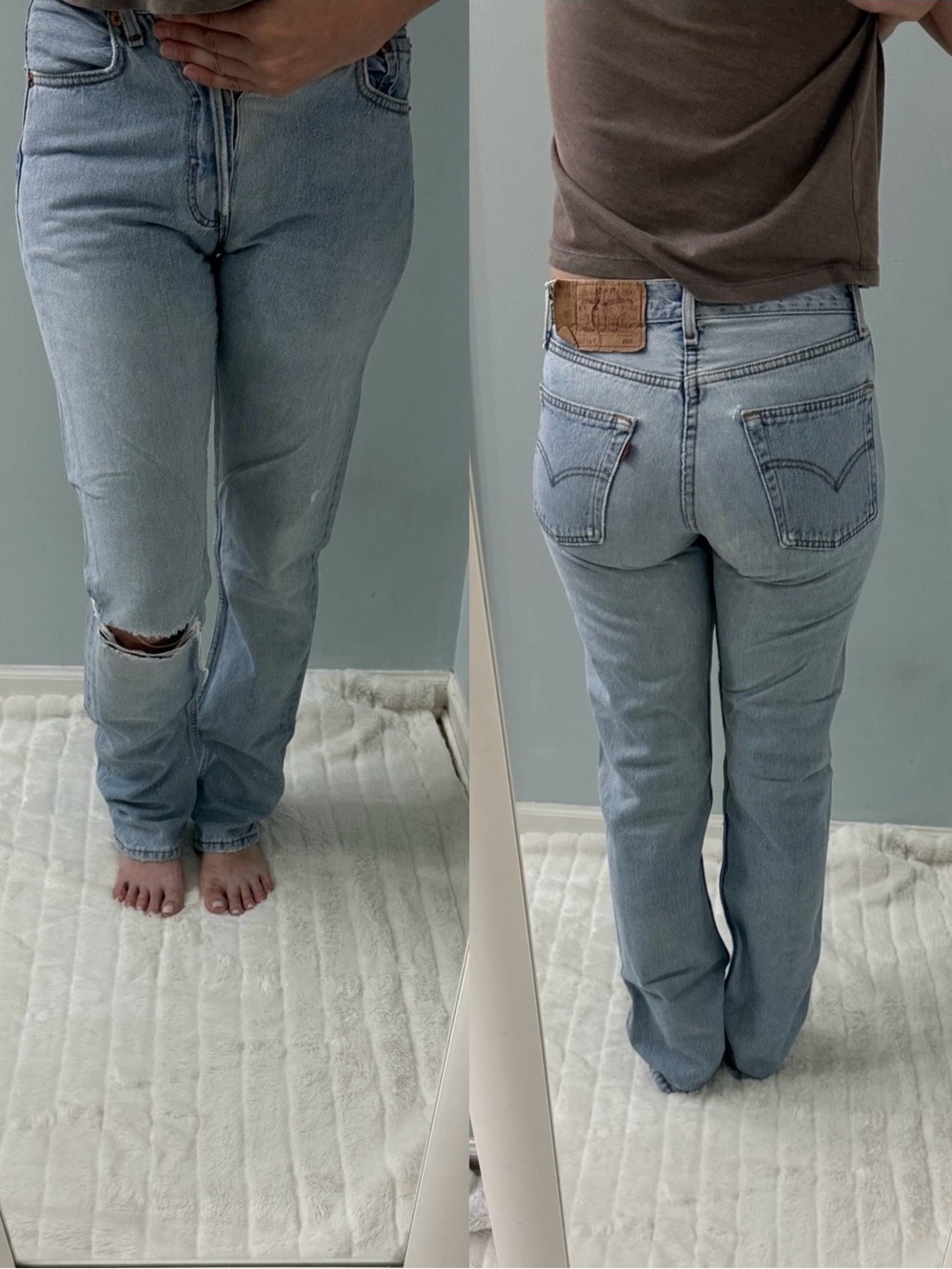 Vintage Levis 501 Jeans Light Faded Blue 24